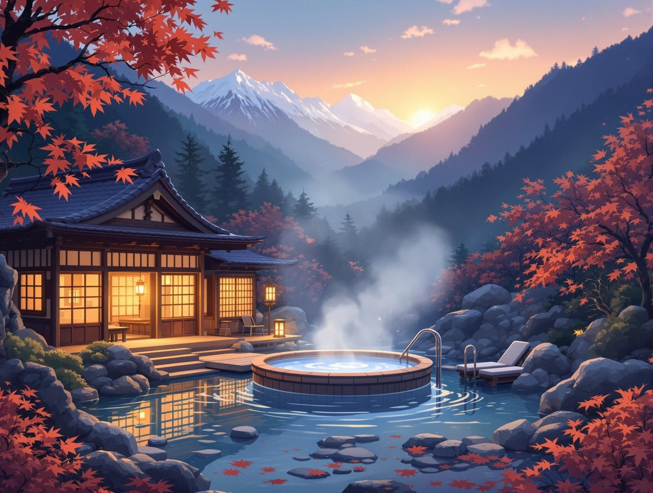 漫剧片子 - 温泉旅店 - 山间疗愈物语